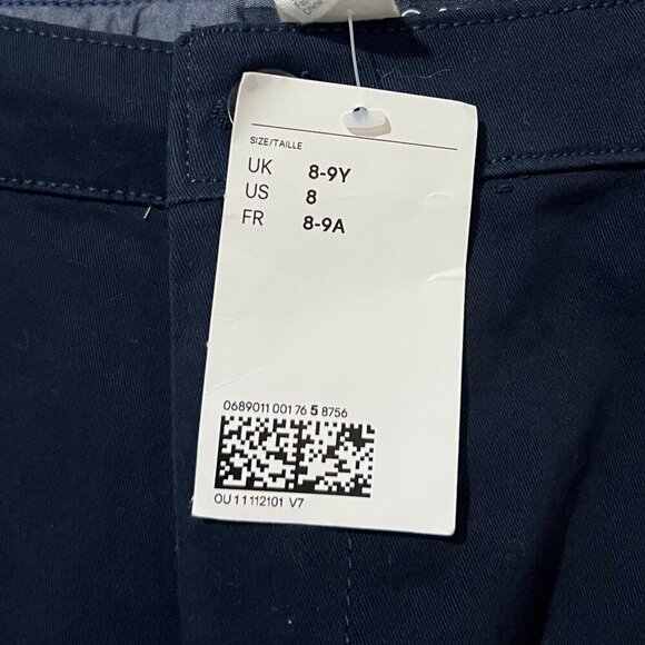H&M Boys Blue Pants Size 8-9 New With Tags Adjustable Waist Chino - Picture 6 of 6